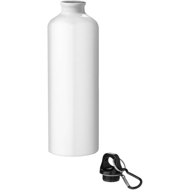 Oregon 770 ml RCS-zertifizierte Trinkflasche aus recyceltem Aluminium mit Karabinerhaken - weiss - Extra 1