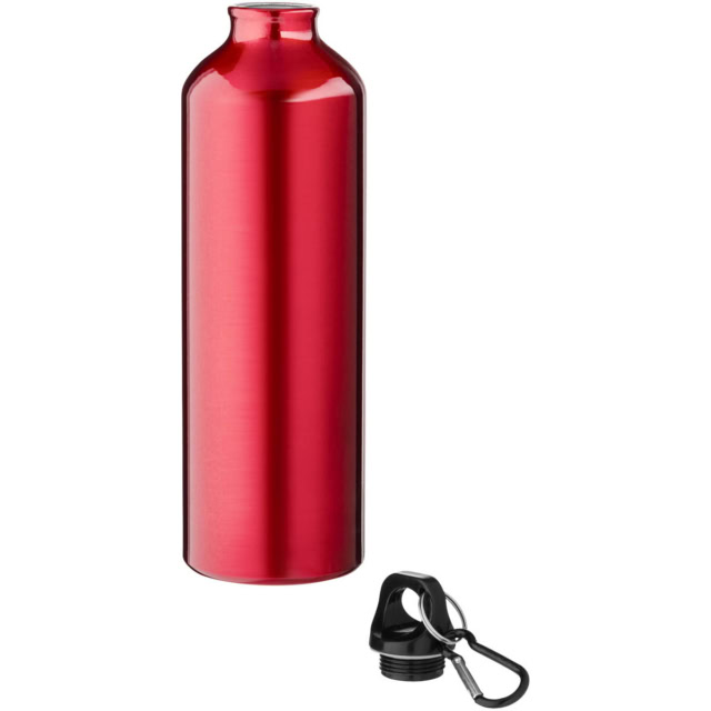 Oregon 770 ml RCS-zertifizierte Trinkflasche aus recyceltem Aluminium mit Karabinerhaken - rot - Extra 1