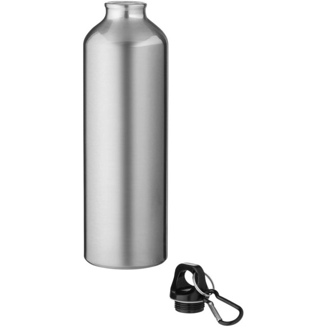 Oregon 770 ml RCS-zertifizierte Trinkflasche aus recyceltem Aluminium mit Karabinerhaken - silber - Extra 1