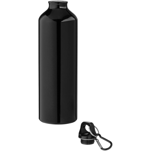 Oregon 770 ml RCS-zertifizierte Trinkflasche aus recyceltem Aluminium mit Karabinerhaken - schwarz - Extra 1