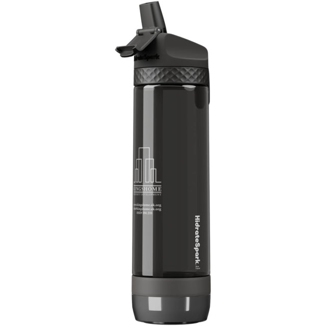 HidrateSpark® PRO Lite 710 ml Tritan™ Smart Wasserflasche - schwarz - Logo 1