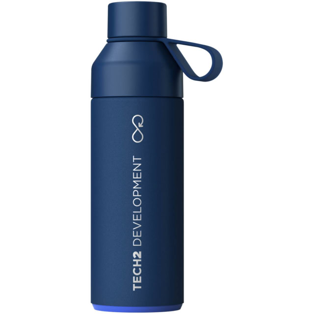 Ocean Bottle 500 ml vakuumisolierte Flasche - Ozeanblau - Logo 1