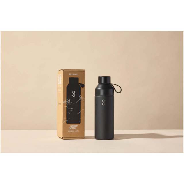 Ocean Bottle 500 ml vakuumisolierte Flasche - Obsidian Black - Package