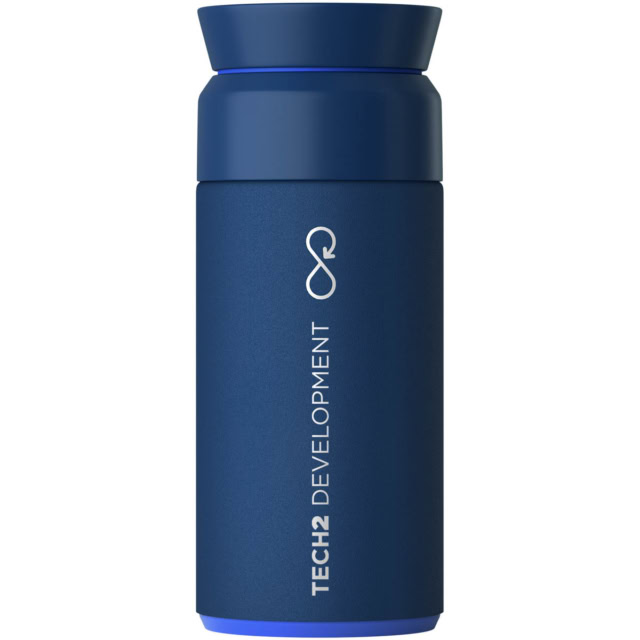 Ocean Bottle 350 ml Brew Flask - Ozeanblau - Logo 1