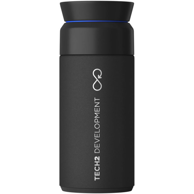 Ocean Bottle 350 ml Brew Flask - Obsidian Black - Logo 1