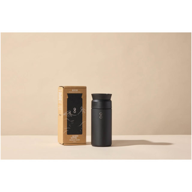 Ocean Bottle 350 ml Brew Flask - Obsidian Black - Package