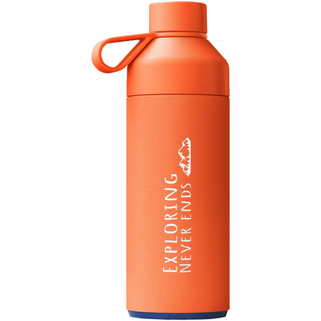 Big Ocean Bottle 1 L vakuumisolierte Flasche - Sun Orange - Logo 1