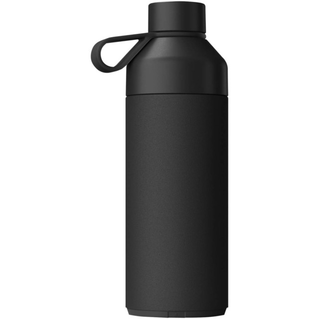 Big Ocean Bottle 1 L vakuumisolierte Flasche - Obsidian Black - Rückseite