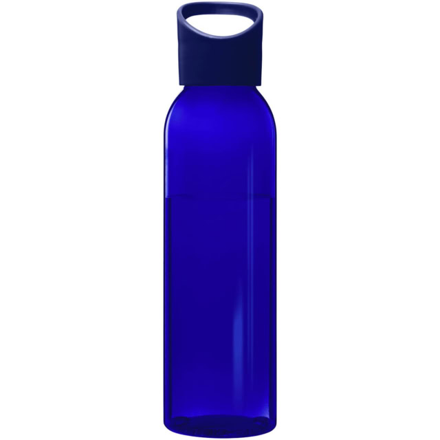 Sky 650 ml Sportflasche aus recyceltem Kunststoff - blau - Rückseite