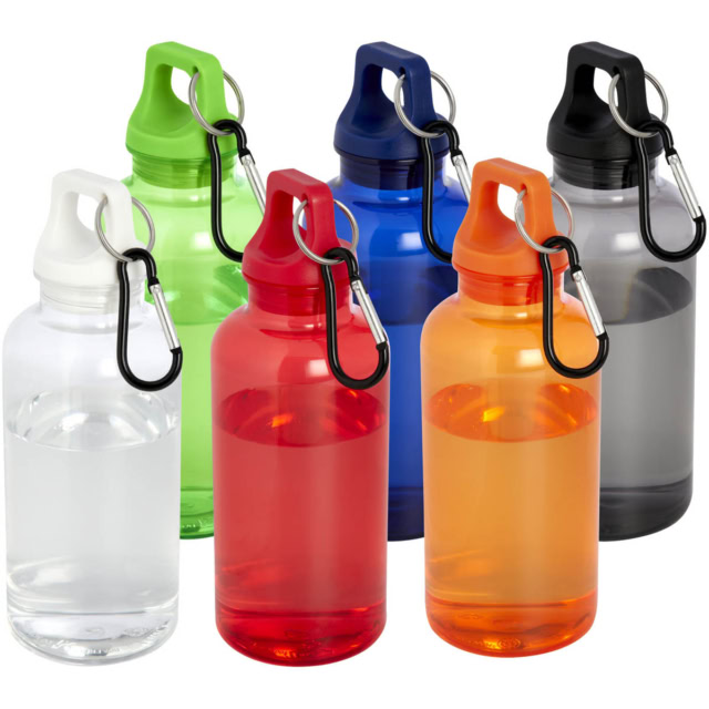 Oregon 400 ml RCS-zertifizierte Trinkflasche aus recyceltem Kunststoff mit Karabiner - weiss - Gruppe