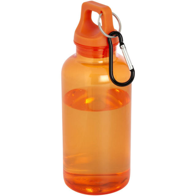 Oregon 400 ml RCS-zertifizierte Trinkflasche aus recyceltem Kunststoff mit Karabiner - orange - Hauptfoto