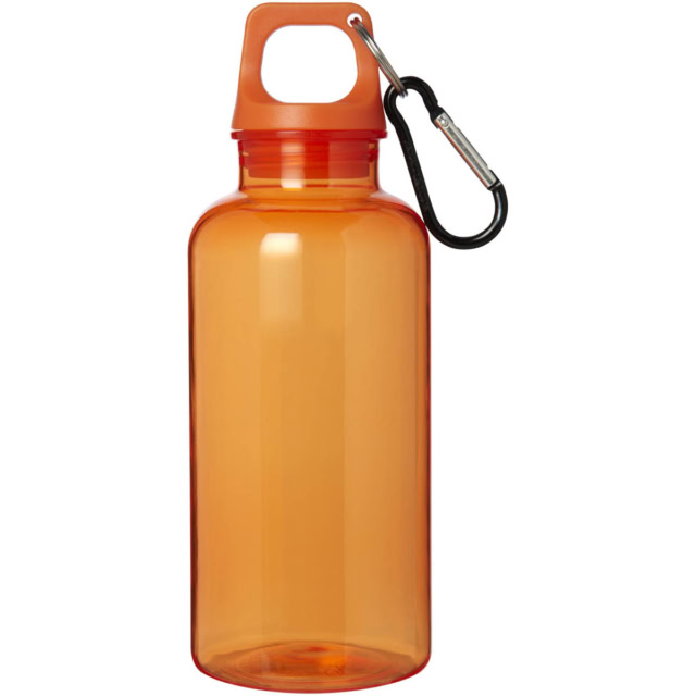 Oregon 400 ml RCS-zertifizierte Trinkflasche aus recyceltem Kunststoff mit Karabiner - orange - Vorderseite