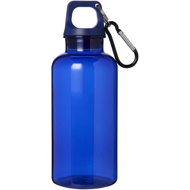 Oregon 400 ml RCS-zertifizierte Trinkflasche aus recyceltem Kunststoff mit Karabiner - blau - Vorderseite