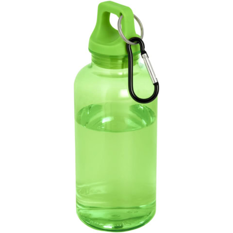 Oregon 400 ml RCS-zertifizierte Trinkflasche aus recyceltem Kunststoff mit Karabiner - grün - Hauptfoto