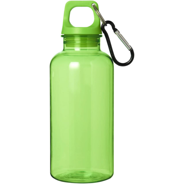 Oregon 400 ml RCS-zertifizierte Trinkflasche aus recyceltem Kunststoff mit Karabiner - grün - Vorderseite