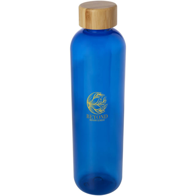 Ziggs 1000 ml Sportflasche aus recyceltem Kunststoff - blau - Logo 1