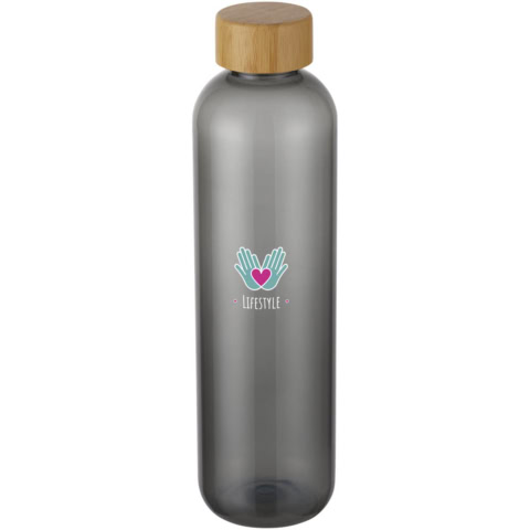 Ziggs 1000 ml Sportflasche aus recyceltem Kunststoff - kohle - Logo 1