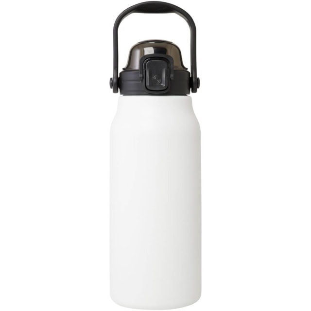 Giganto 1600 ml RCS-zertifizierte Kupfer-Vakuum Isolierflasche aus recyceltem Edelstahl - weiss - Vorderseite