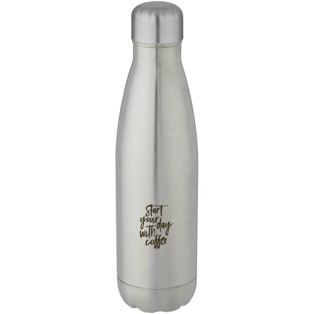 Cove 500 ml RCS-zertifizierte vakuumisolierte Edelstahlflasche - silber - Logo 1