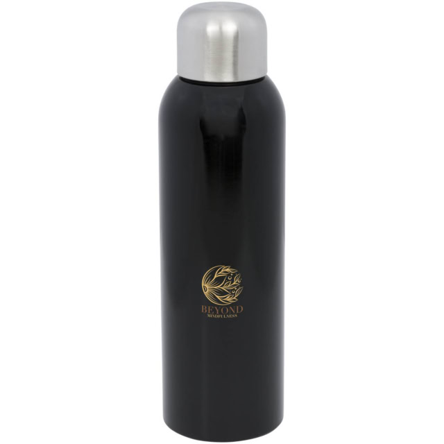 Guzzle 820 ml RCS-zertifizierte Sportflasche aus Edelstahl - schwarz - Logo 1