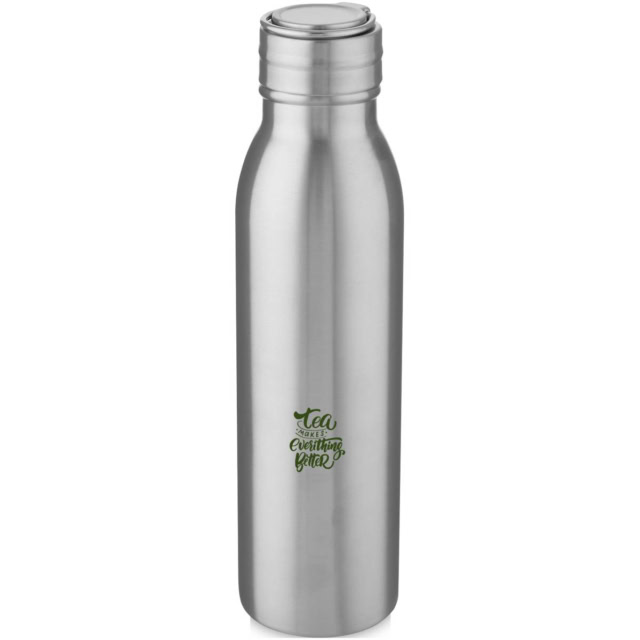 Harper 700 ml RCS-zertifizierte Sportflasche aus Edelstahl mit Metallschlaufe - silber - Logo 1