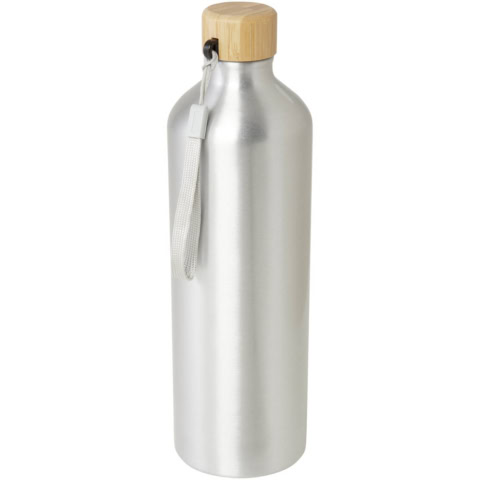 Malpeza 1L RCS-zertifizierte Wasserflasche aus recyceltem Aluminium - silber - Hauptfoto