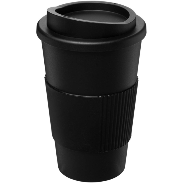 Americano® 350 ml Isolierbecher mit Schutzring - schwarz - Hauptfoto