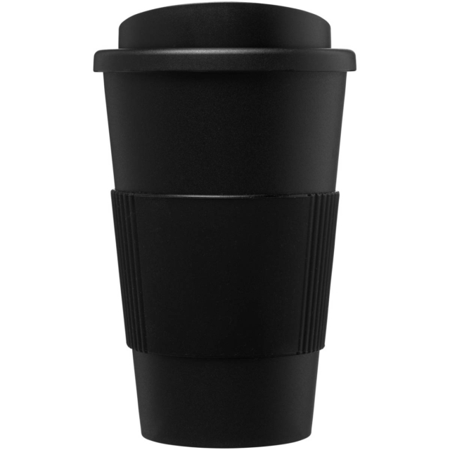 Americano® 350 ml Isolierbecher mit Schutzring - schwarz - Vorderseite