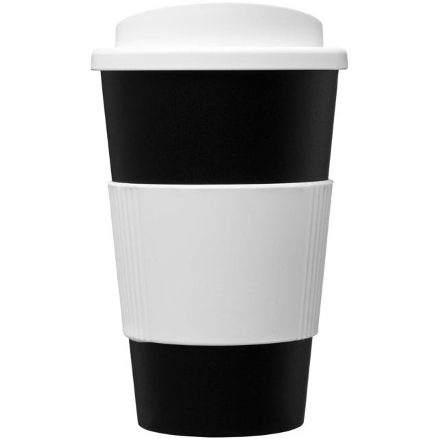 Americano® 350 ml Isolierbecher mit Schutzring - schwarz - Vorderseite