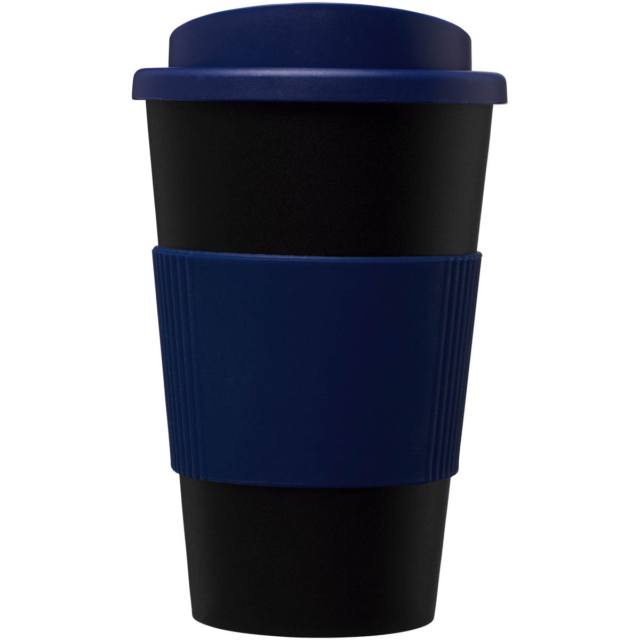 Americano® 350 ml Isolierbecher mit Schutzring - schwarz - Vorderseite