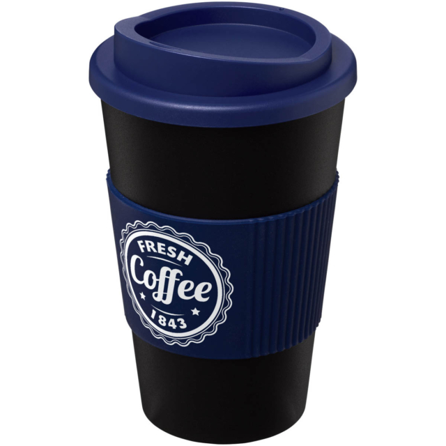 Americano® 350 ml Isolierbecher mit Schutzring - schwarz - Logo 1