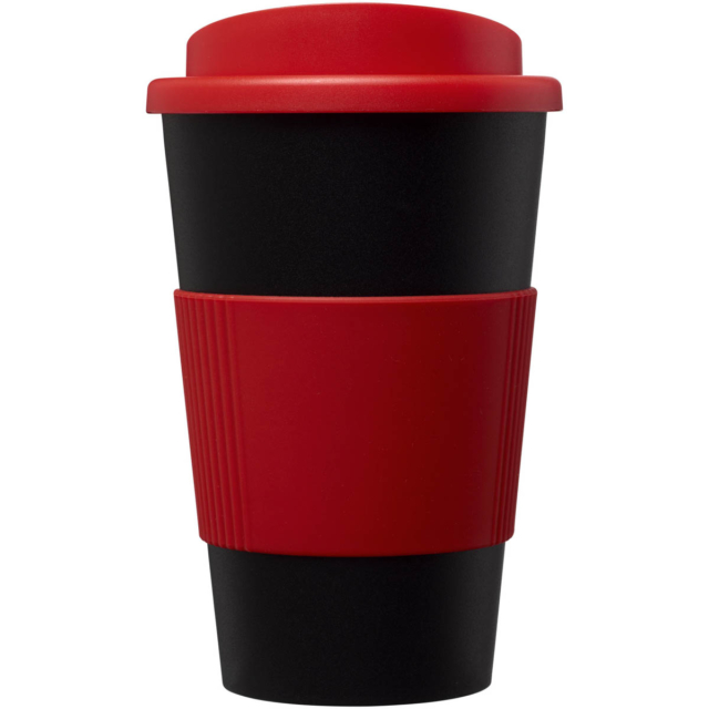 Americano® 350 ml Isolierbecher mit Schutzring - schwarz - Vorderseite