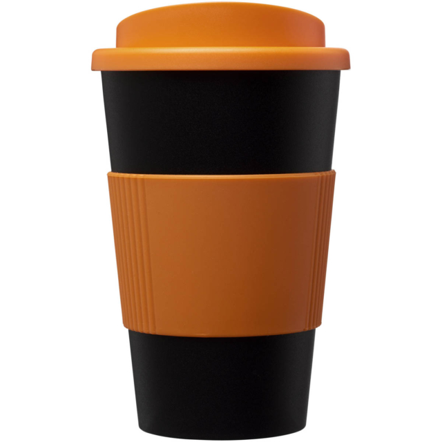 Americano® 350 ml Isolierbecher mit Schutzring - schwarz - Vorderseite