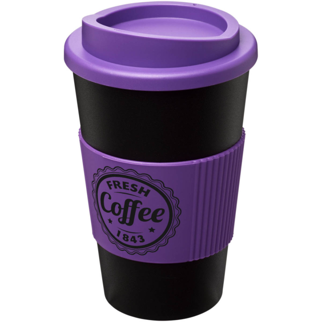 Americano® 350 ml Isolierbecher mit Schutzring - schwarz - Logo 1