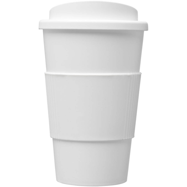 Americano® 350 ml Isolierbecher mit Schutzring - weiss - Vorderseite