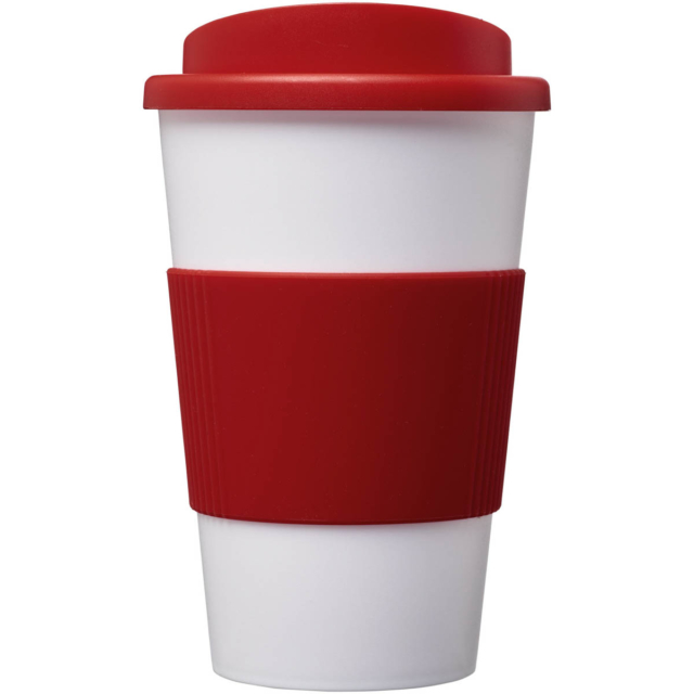 Americano® 350 ml Isolierbecher mit Schutzring - weiss - Vorderseite