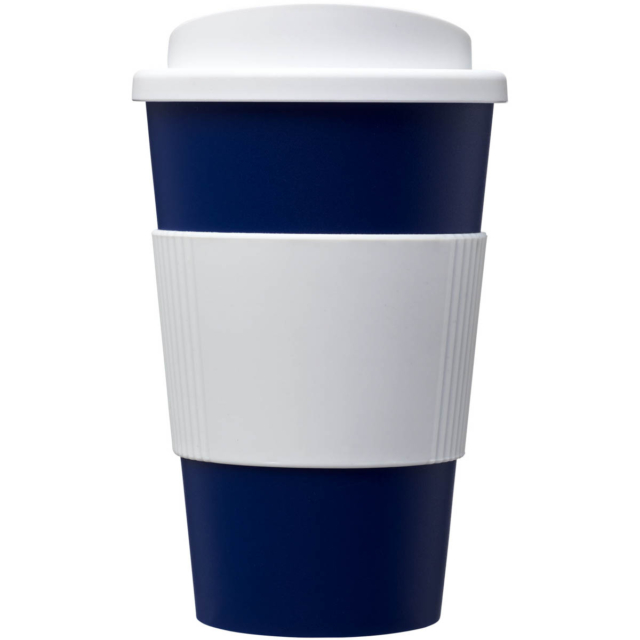 Americano® 350 ml Isolierbecher mit Schutzring - blau - Vorderseite