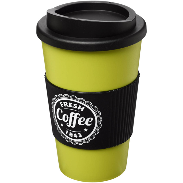 Americano® 350 ml Isolierbecher mit Schutzring - limone - Logo 1