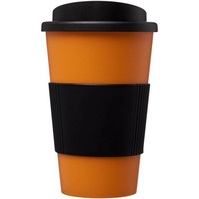 Americano® 350 ml Isolierbecher mit Schutzring - orange - Vorderseite