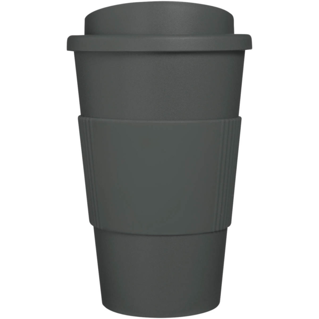 Americano® 350 ml Isolierbecher mit Schutzring - grau - Vorderseite