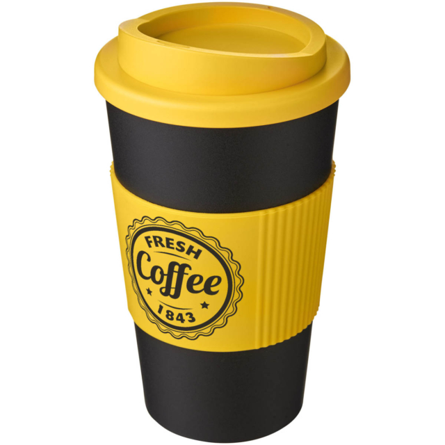 Americano® 350 ml Isolierbecher mit Schutzring - schwarz - Logo 1