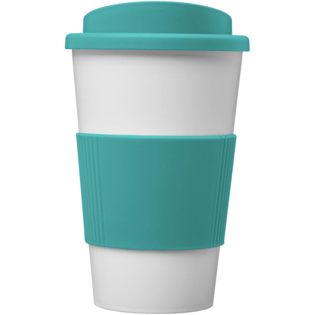 Americano® 350 ml Isolierbecher mit Schutzring - weiss - Vorderseite