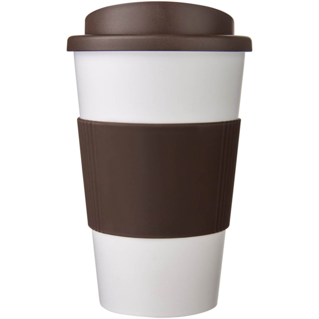 Americano® 350 ml Isolierbecher mit Schutzring - weiss - Vorderseite