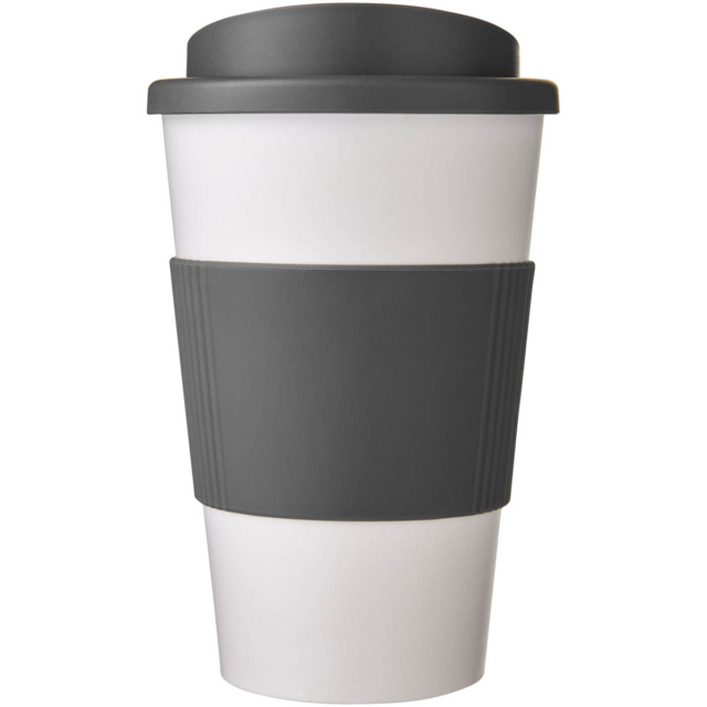 Americano® 350 ml Isolierbecher mit Schutzring - weiss - Vorderseite