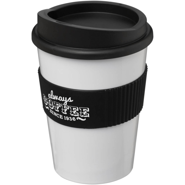 Americano® Medio 300 ml Becher mit Schutzring - weiss - Logo 1