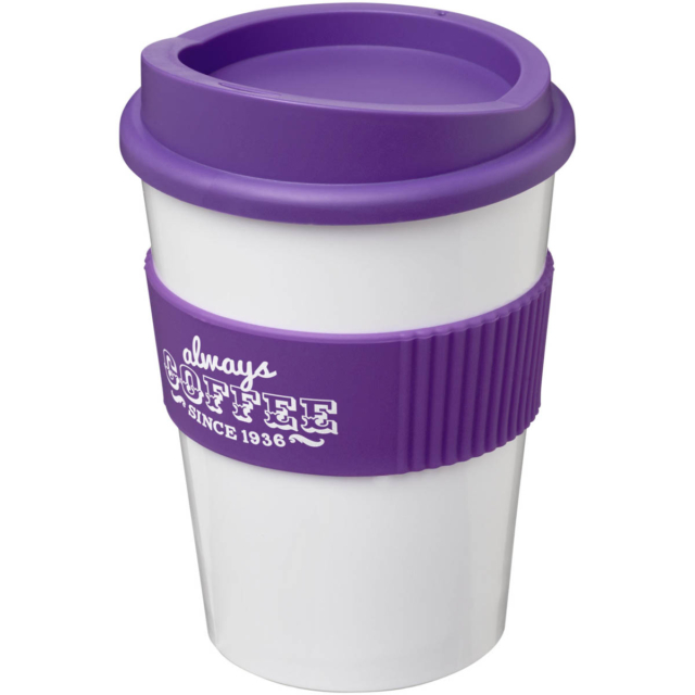 Americano® Medio 300 ml Becher mit Schutzring - weiss - Logo 1