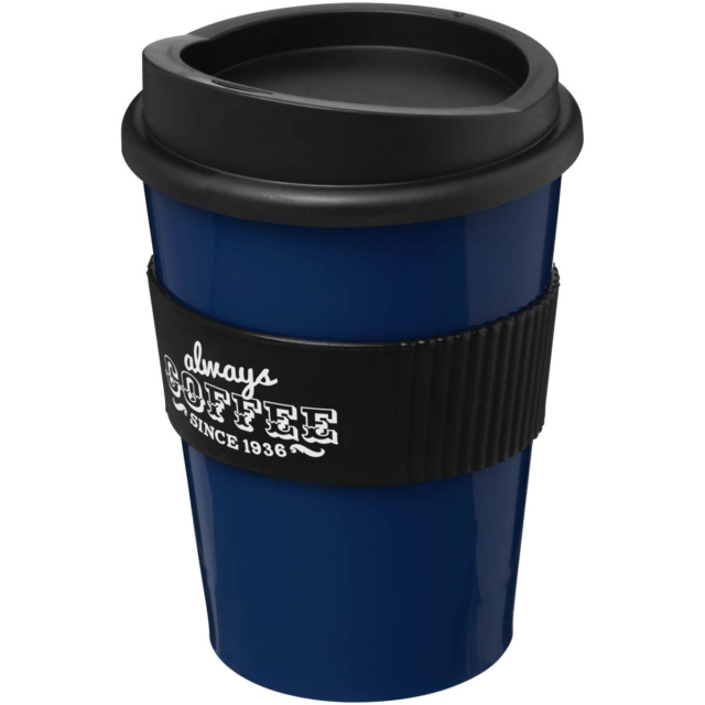 Americano® Medio 300 ml Becher mit Schutzring - blau - Logo 1