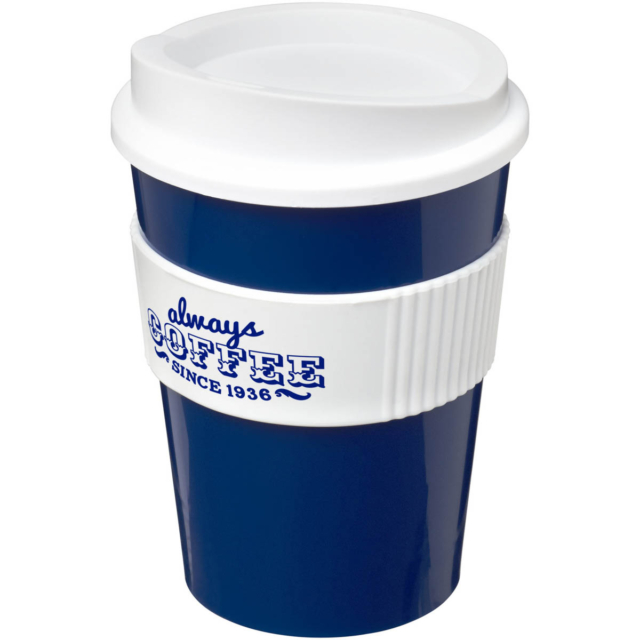 Americano® Medio 300 ml Becher mit Schutzring - blau - Logo 1