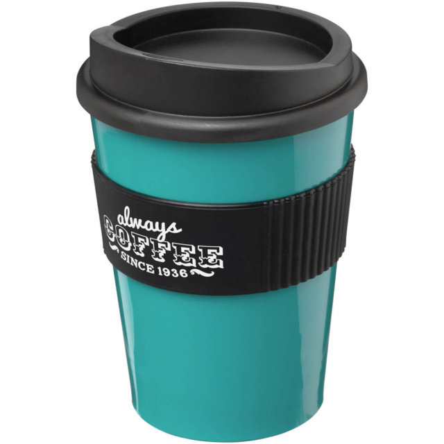 Americano® Medio 300 ml Becher mit Schutzring - aquablau - Logo 1