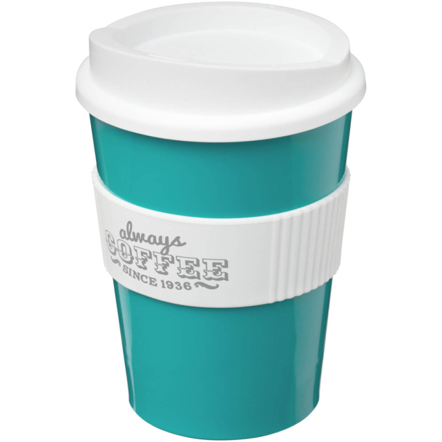 Americano® Medio 300 ml Becher mit Schutzring - aquablau - Logo 1